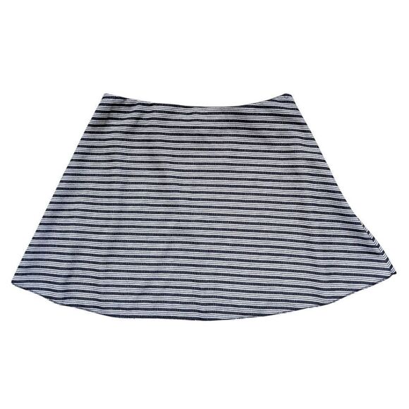Zara blue and white stripe mini skirt size L - Picture 1 of 2